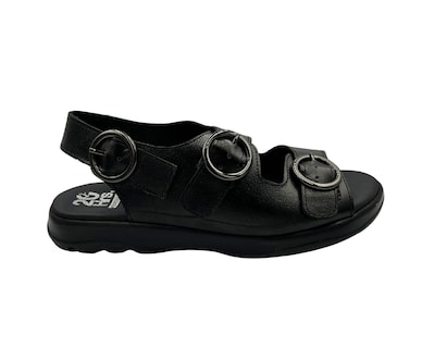 Foto 1 | Sandalia Huarache De Piel Color Negro Para Mujer Cómodo 20 Hrs 1010