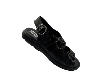 Foto 3 | Sandalia Huarache De Piel Color Negro Para Mujer Cómodo 20 Hrs 1010
