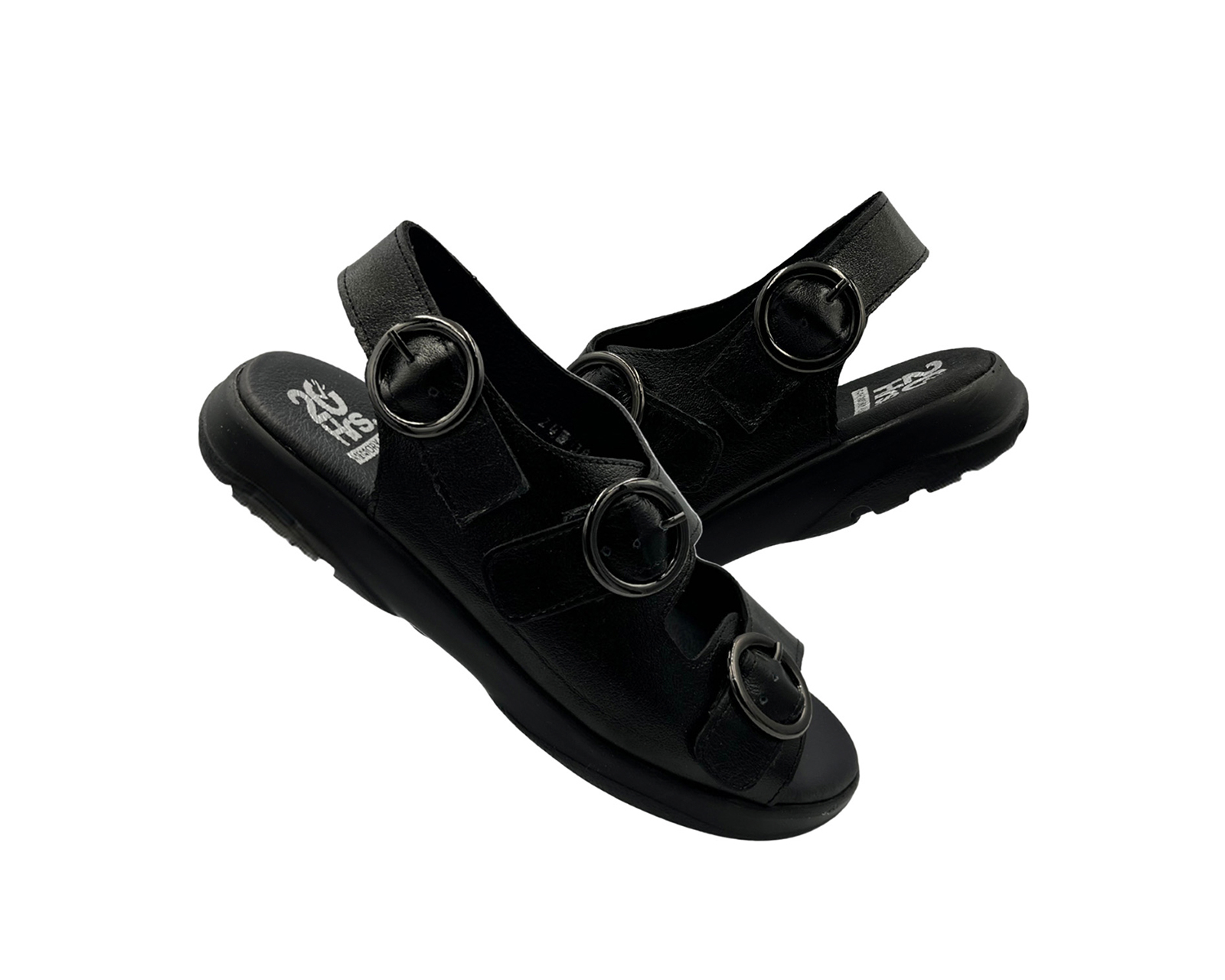 Foto 5 pulgar | Sandalia Huarache De Piel Color Negro Para Mujer Cómodo 20 Hrs 1010