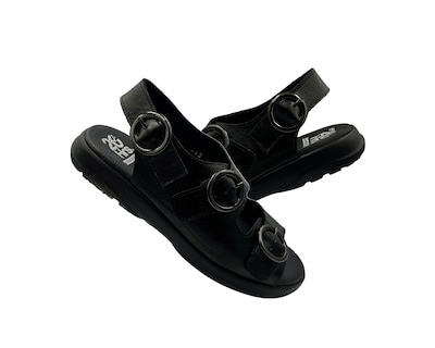 Foto 4 | Sandalia Huarache De Piel Color Negro Para Mujer Cómodo 20 Hrs 1010