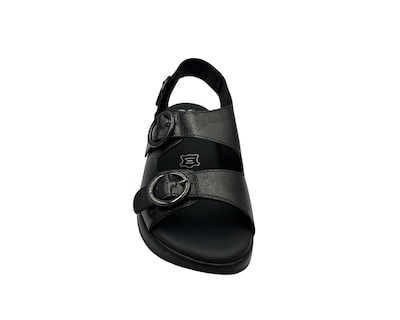 Foto 6 | Sandalia Huarache De Piel Color Negro Para Mujer Cómodo 20 Hrs 1010