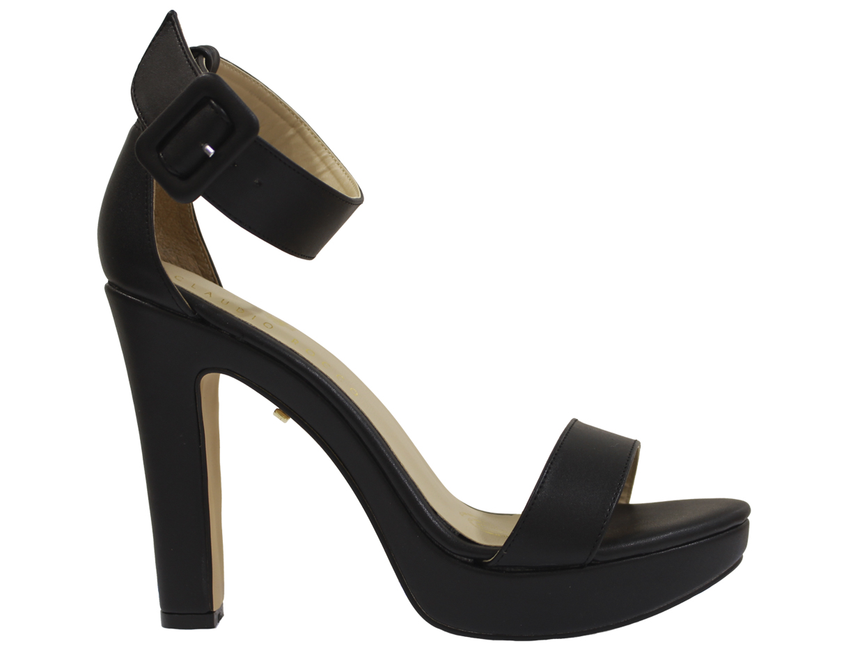 Foto 2 | Sandalias Claudio Rocco Cr-01-1 Napa color Negro Tacón 10