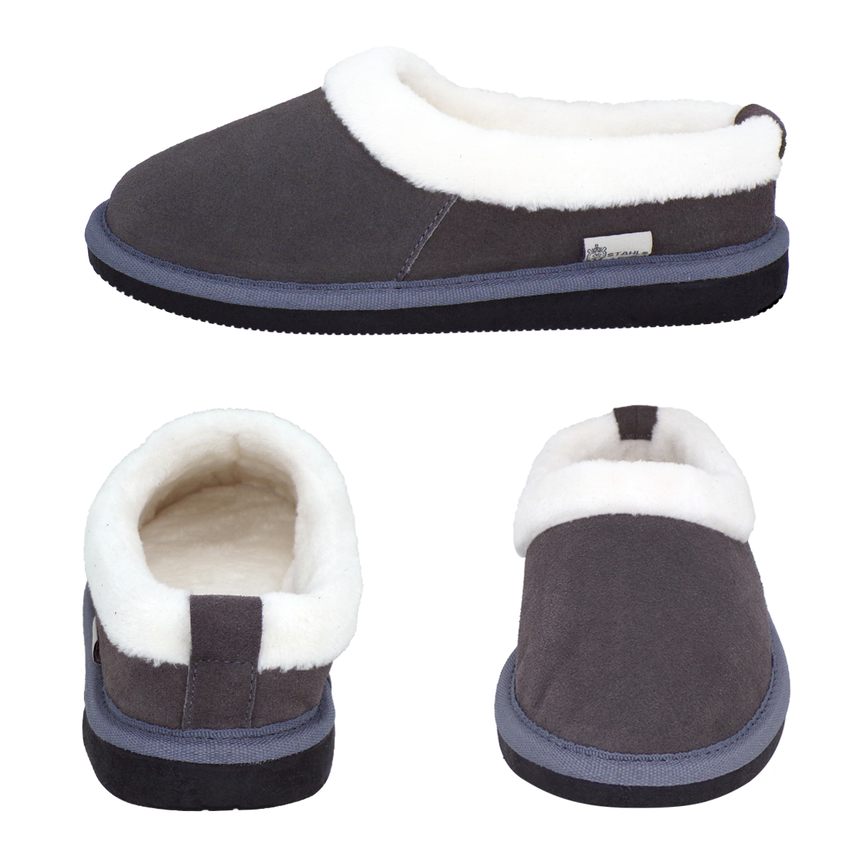 Foto 2 | Pantuflas Súper Calientitas Stahl Modelo 3594 color Gris de Gamuza