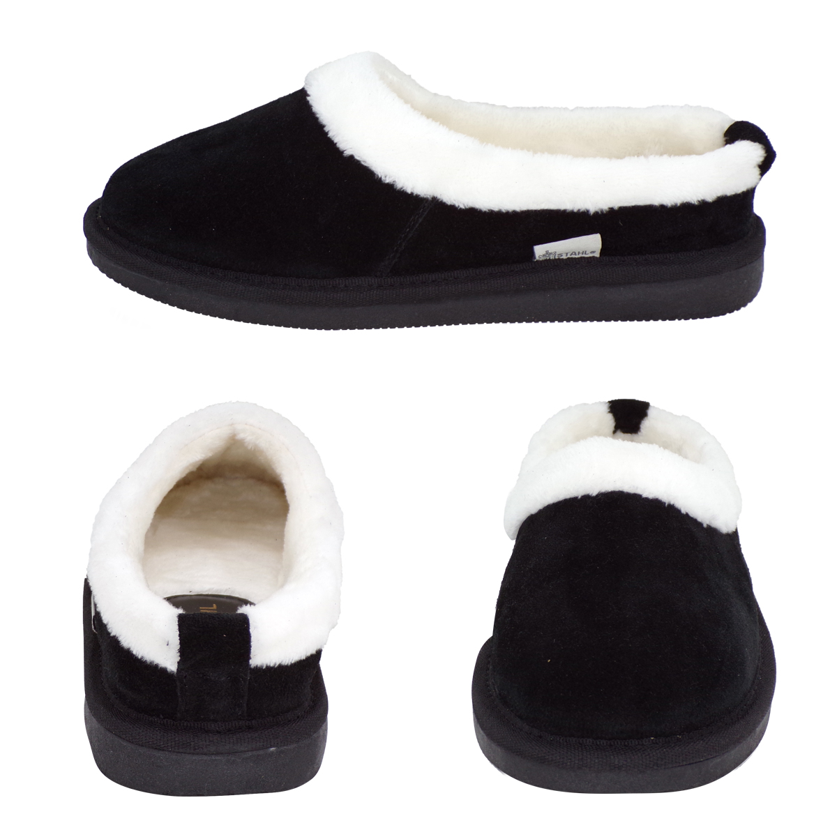 Foto 3 pulgar | Pantuflas Súper Calientitas Stahl Modelo 3594 color Negro de Gamuza