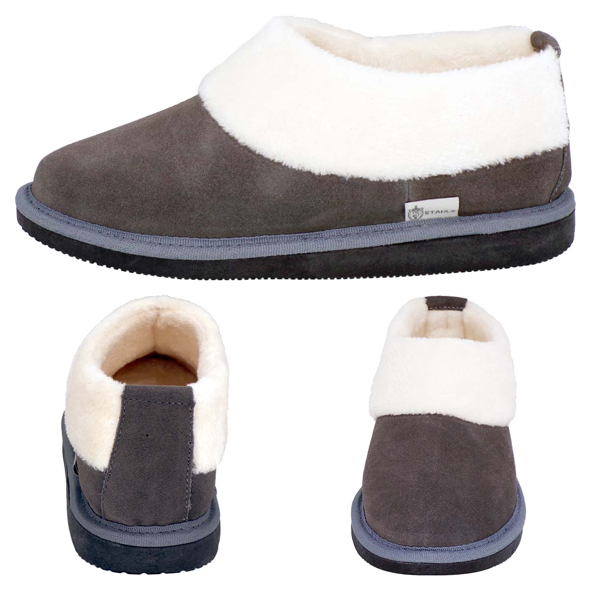 Foto 3 pulgar | Pantuflas Tipo Bota Stahl Modelo 3889 color Gris de Gamuza