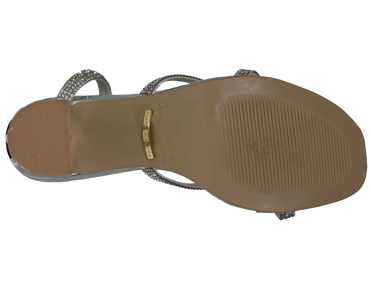 Foto 4 pulgar | Sandalia Claudio Rocco Con Tacon Cr9040 color Plateado