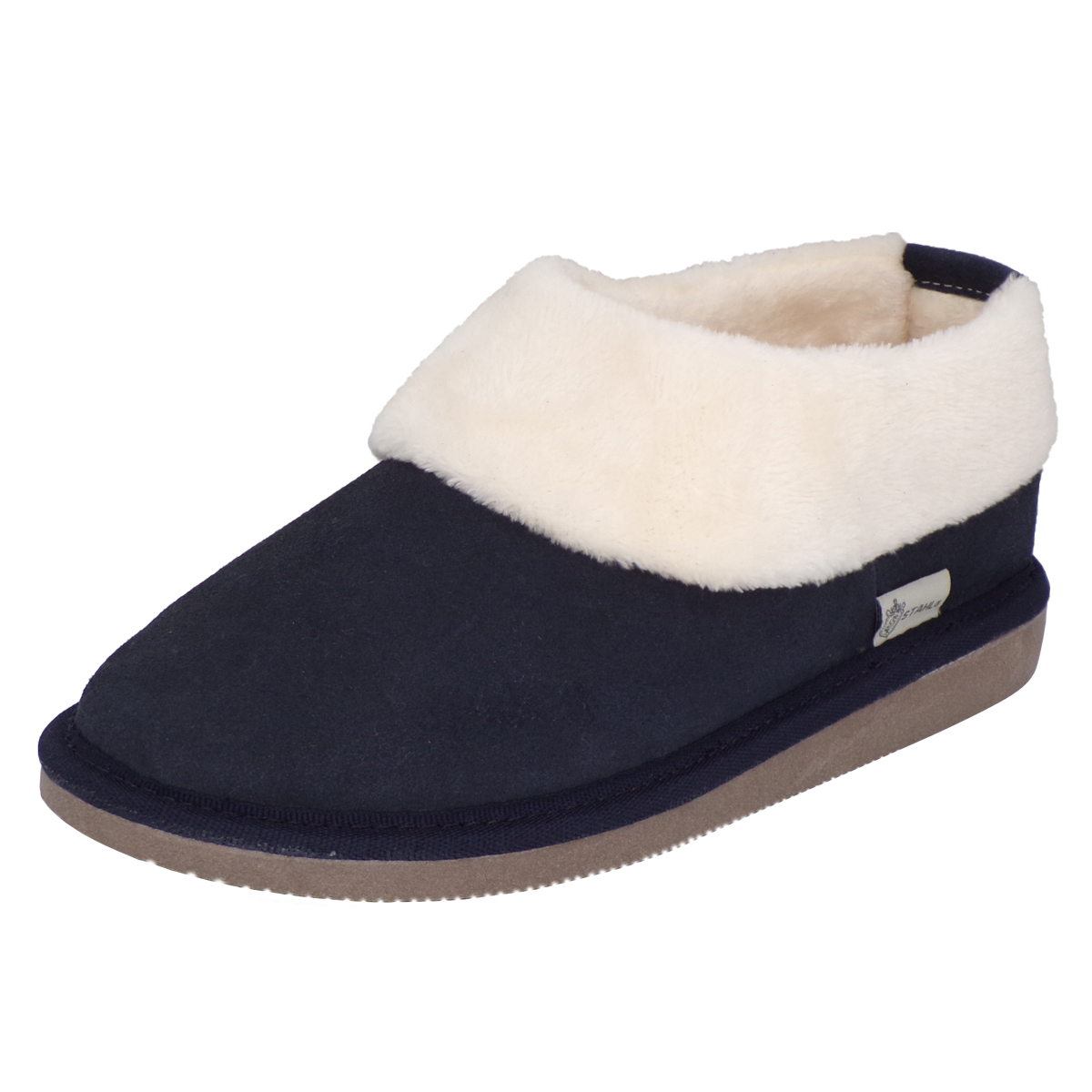 Pantuflas Tipo Bota Stahl Modelo 3889 color Marino de Gamuza