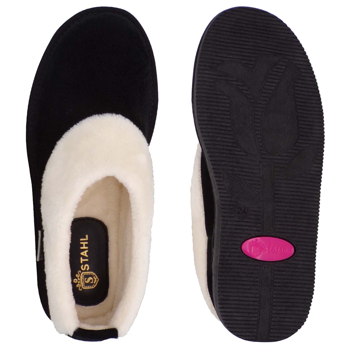 Foto 3 | Pantuflas Tipo Bota Stahl Modelo 3889 color Negro de Gamuza