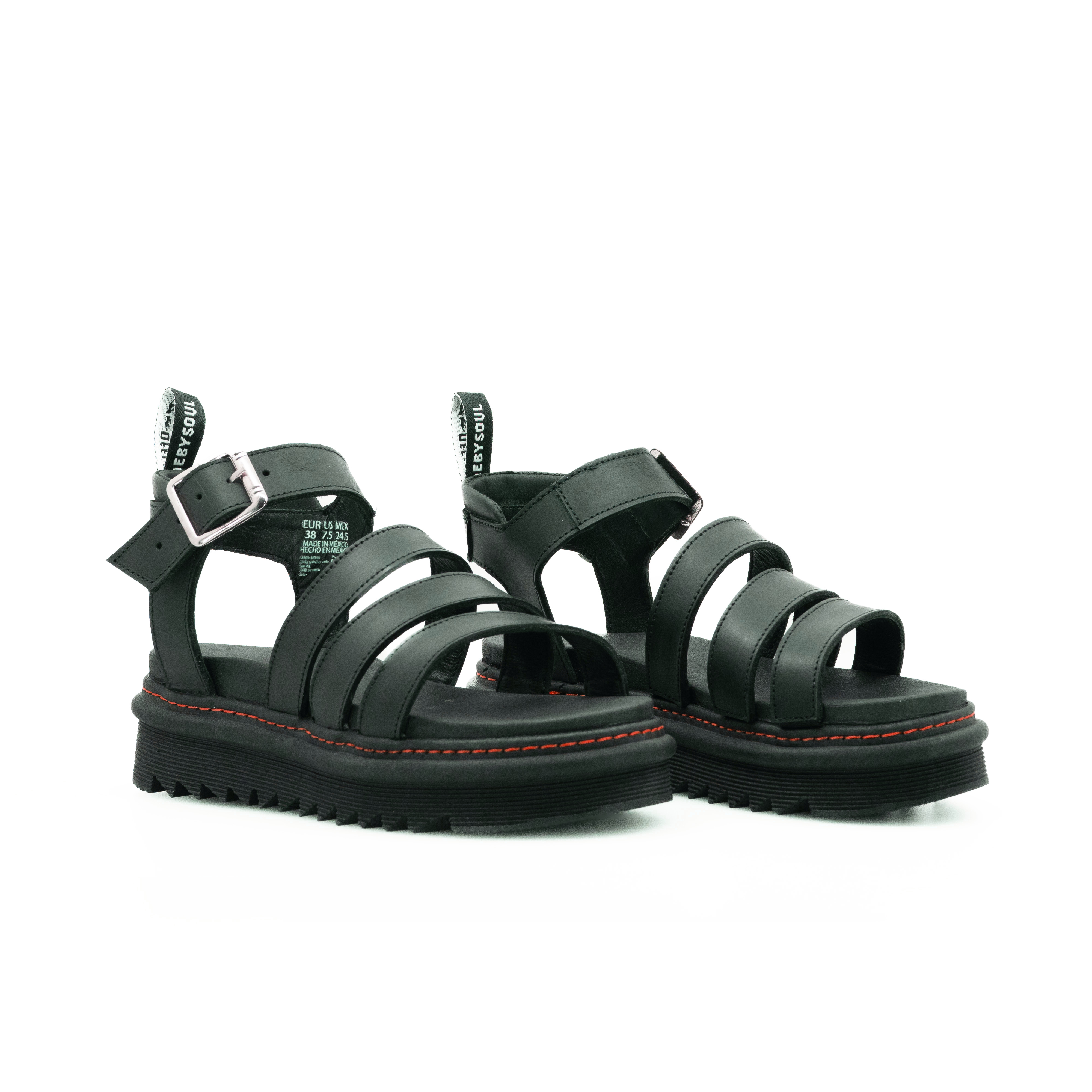 Foto 2 pulgar | Sandalias Offlander de Tres Correas color Negro