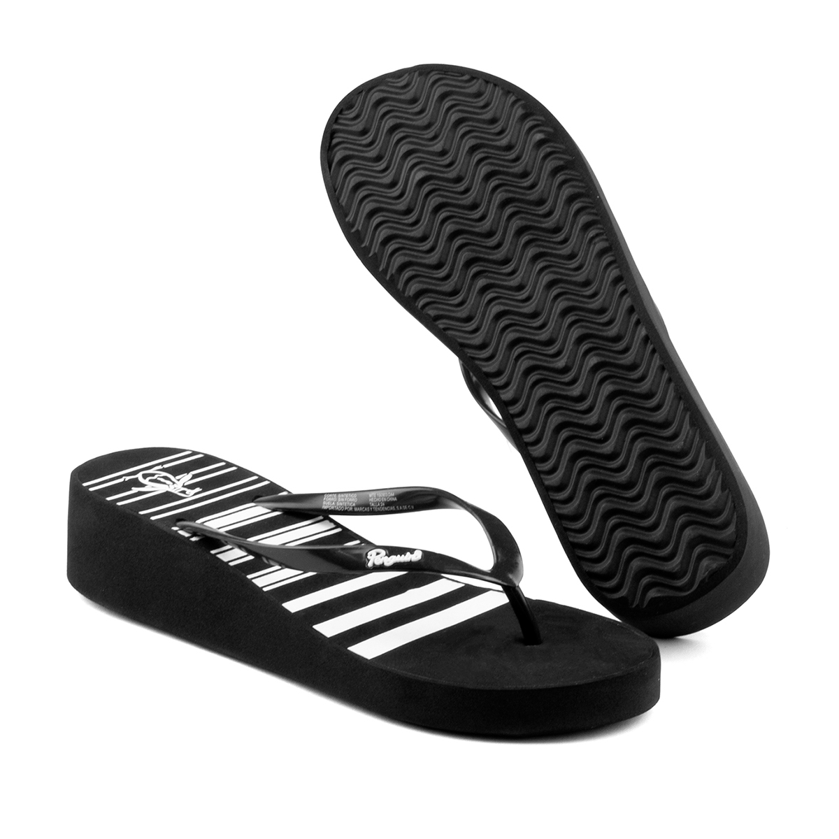 Foto 2 pulgar | Sandalias Penguin Style Mia color Negro para Mujer