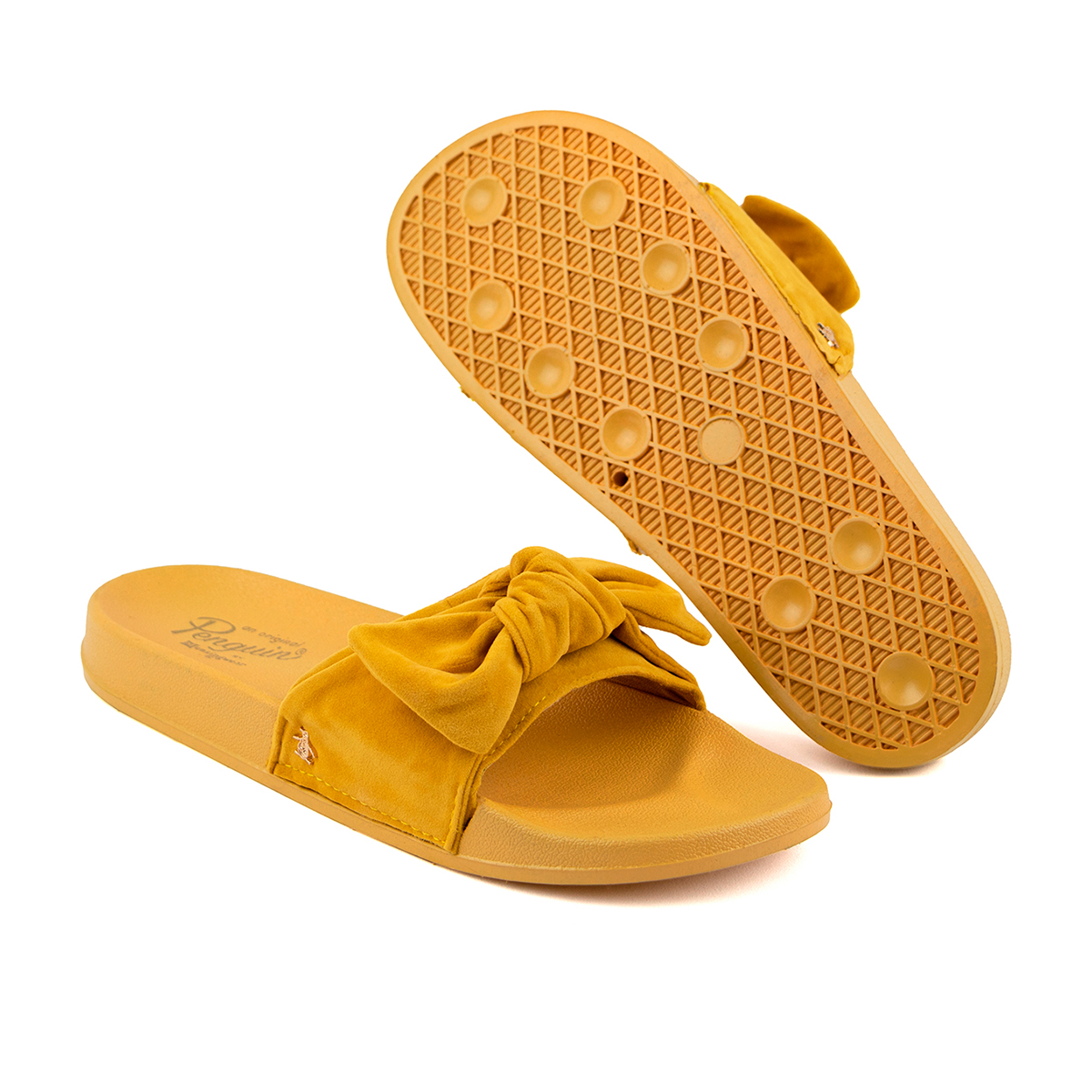 Foto 2 pulgar | Sandalia Original Penguin Slides Style Joana color Amarillo para Mujer