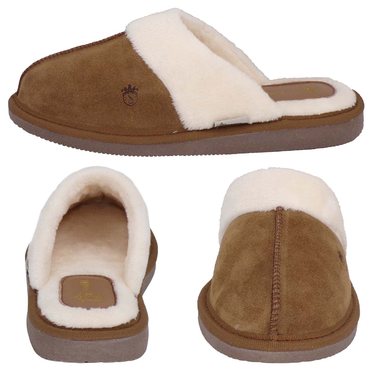 Foto 3 pulgar | Pantufla Stahl para Mujer 3926 color Beige de Gamuza