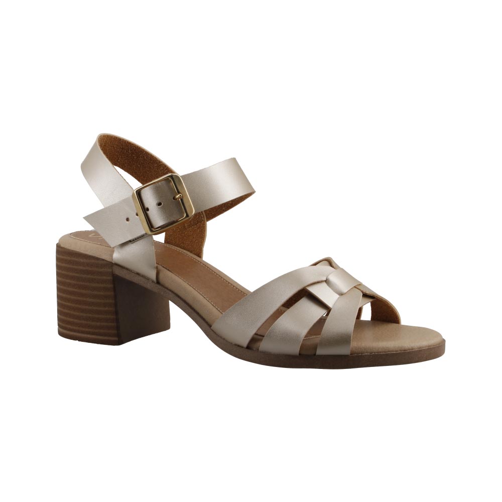 Foto 3 pulgar | Sandalia De Vestir Vitalia 728 Hueso Dama Tacon Bajo Huarache Casual Talla 22 A 26.5 M