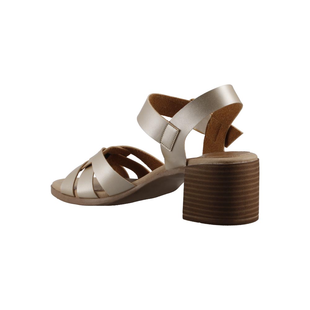 Foto 5 pulgar | Sandalia De Vestir Vitalia 728 Hueso Dama Tacon Bajo Huarache Casual Talla 22 A 26.5 M