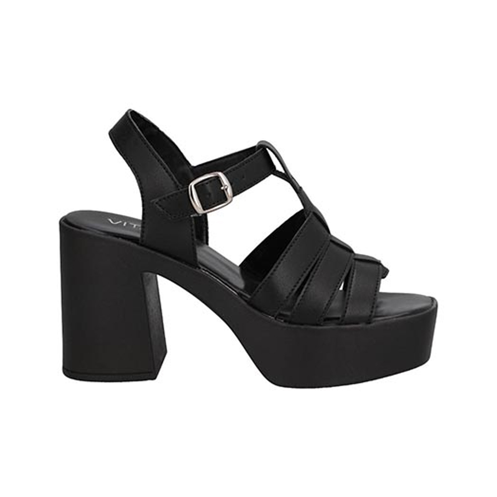 Foto 2 pulgar | Zapato Tacón Ancho Vitalia 423 Negro Para Dama Plataforma Casuales Tallas 22 A 26.5 M