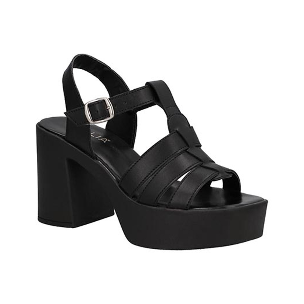 Foto 3 pulgar | Zapato Tacón Ancho Vitalia 423 Negro Para Dama Plataforma Casuales Tallas 22 A 26.5 M