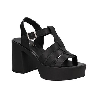 Foto 2 | Zapato Tacón Ancho Vitalia 423 Negro Para Dama Plataforma Casuales Tallas 22 A 26.5 M