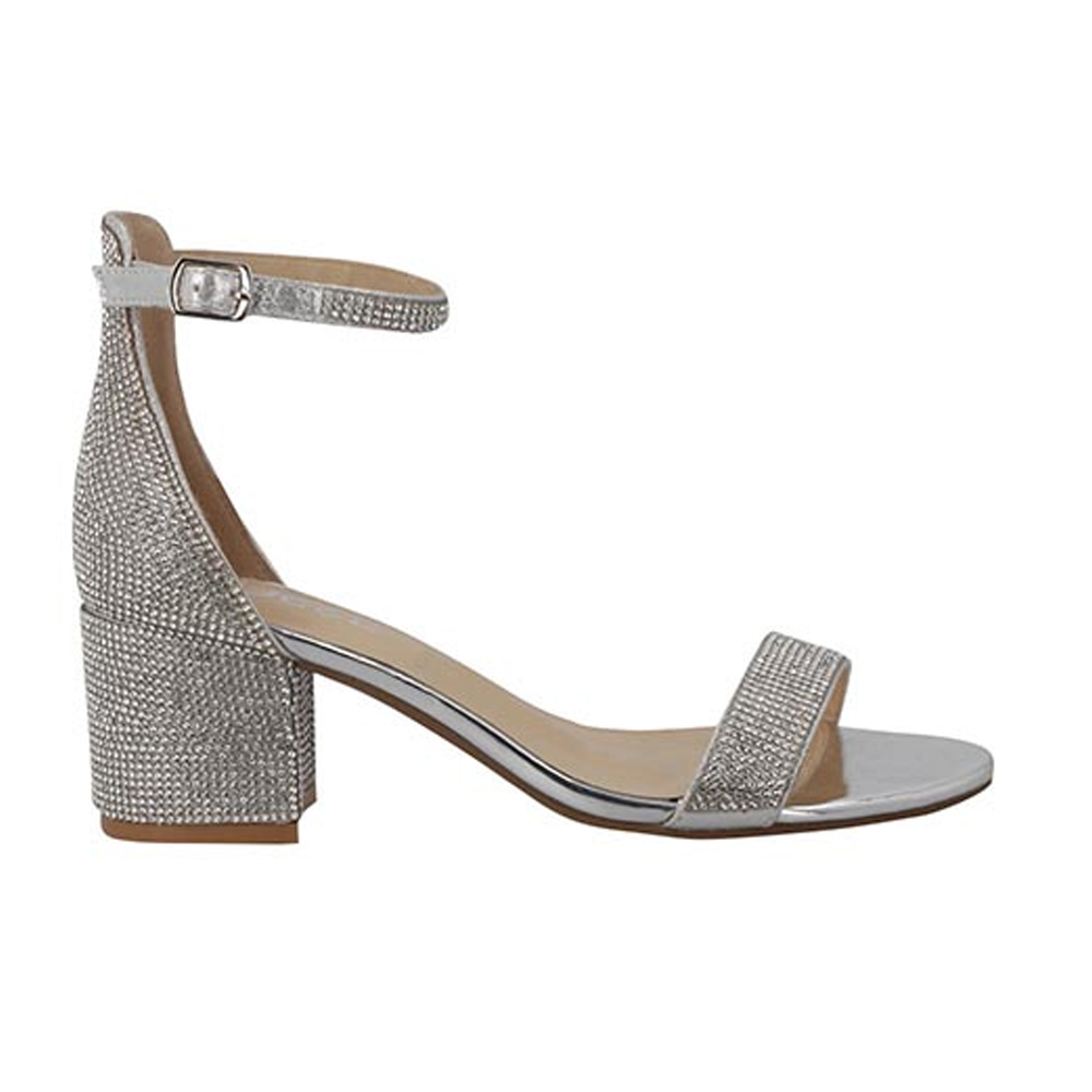 Foto 2 pulgar | Sandalias con Tacón Vosse Larin Plata para Mujer