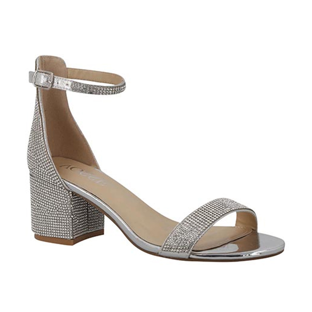 Foto 3 pulgar | Sandalias con Tacón Vosse Larin Plata para Mujer