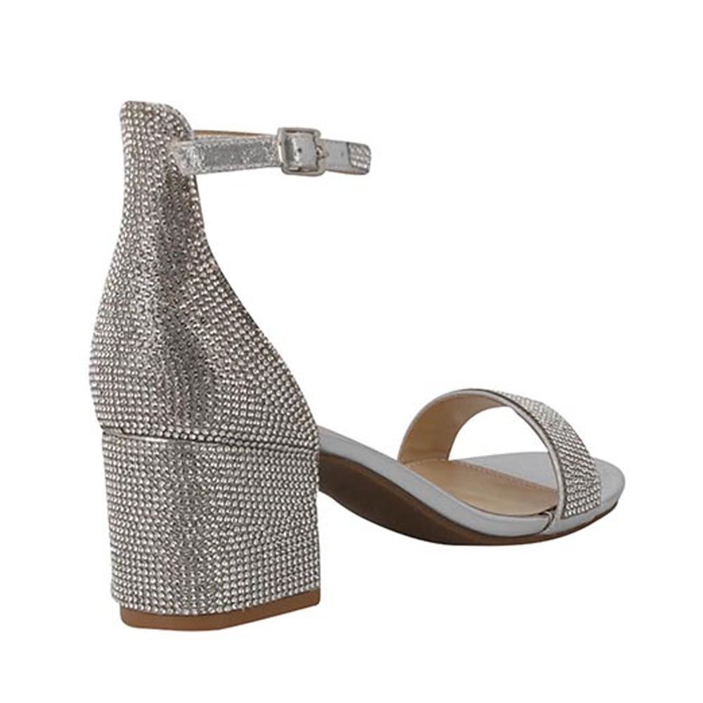Foto 4 pulgar | Sandalias con Tacón Vosse Larin Plata para Mujer