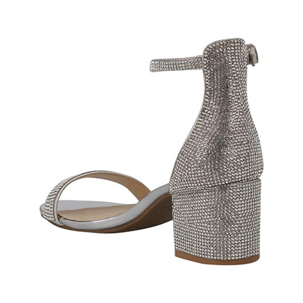 Foto 5 pulgar | Sandalias con Tacón Vosse Larin Plata para Mujer