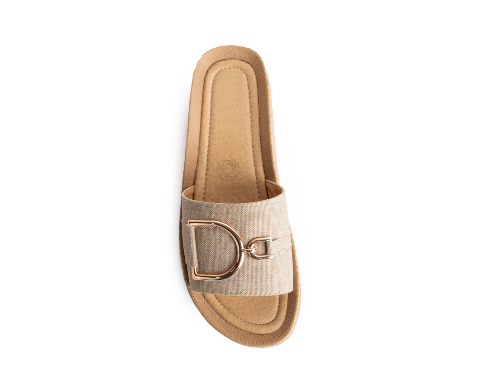 Foto 4 pulgar | Sandalia Color Beige Adorno Material Sintético