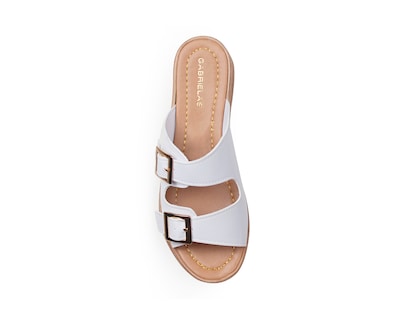 Foto 3 | Sandalias Blanco con Hebillas para Mujer