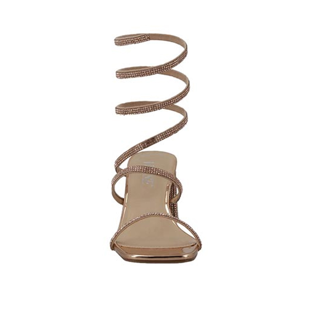 Foto 6 pulgar | Sandalias Vosse Van16 Champagne Tacón Ancho Elegante para Mujer