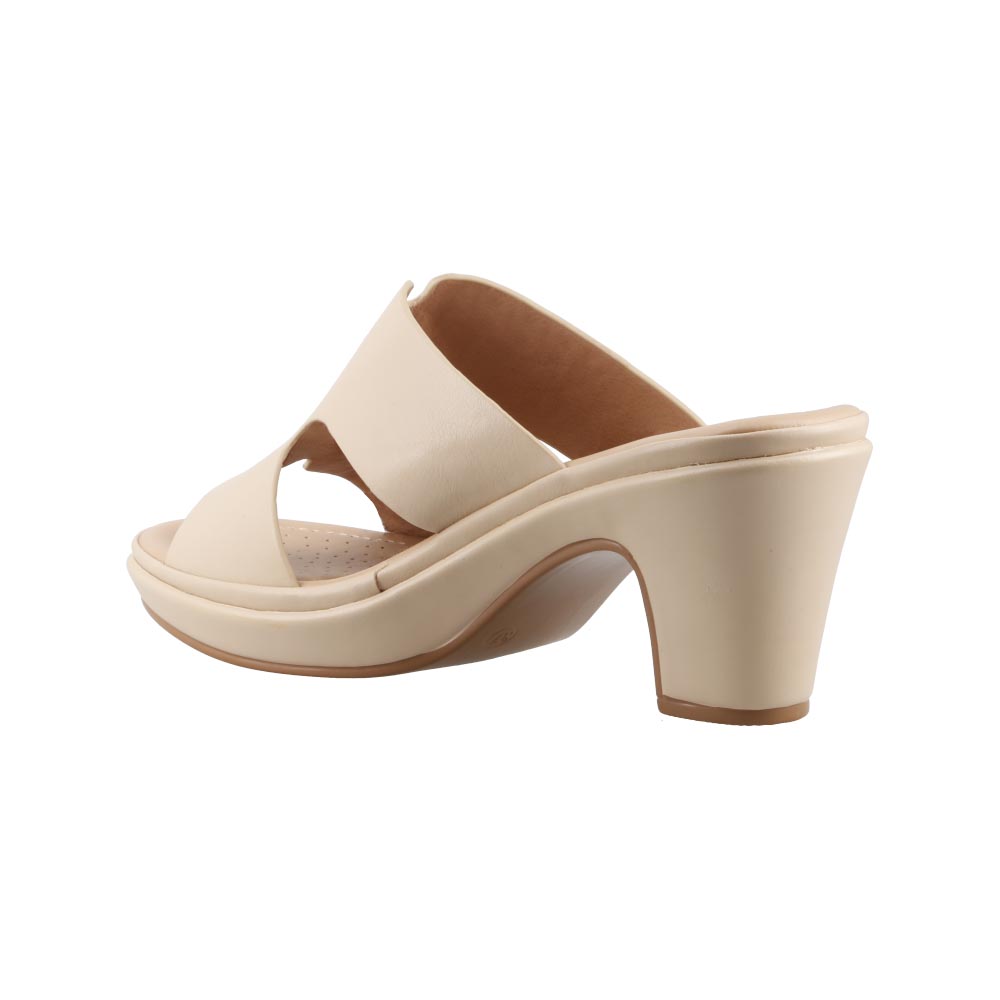 Foto 4 | Sandalia Mujer Vosse Vs554 Beige Tacon Bajo Elegantes Sandalia De Vestir Talla 23 A 27 E