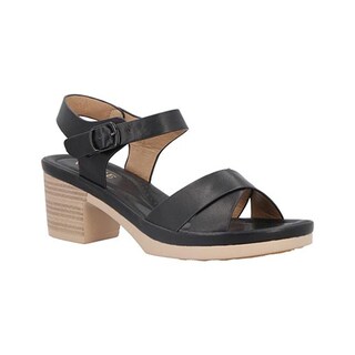 Foto 1 | Sandalia Mujer Vosse Vs355 Negro Zapato Tacón Ancho Bajo Casuales Talla 23 A 27 E