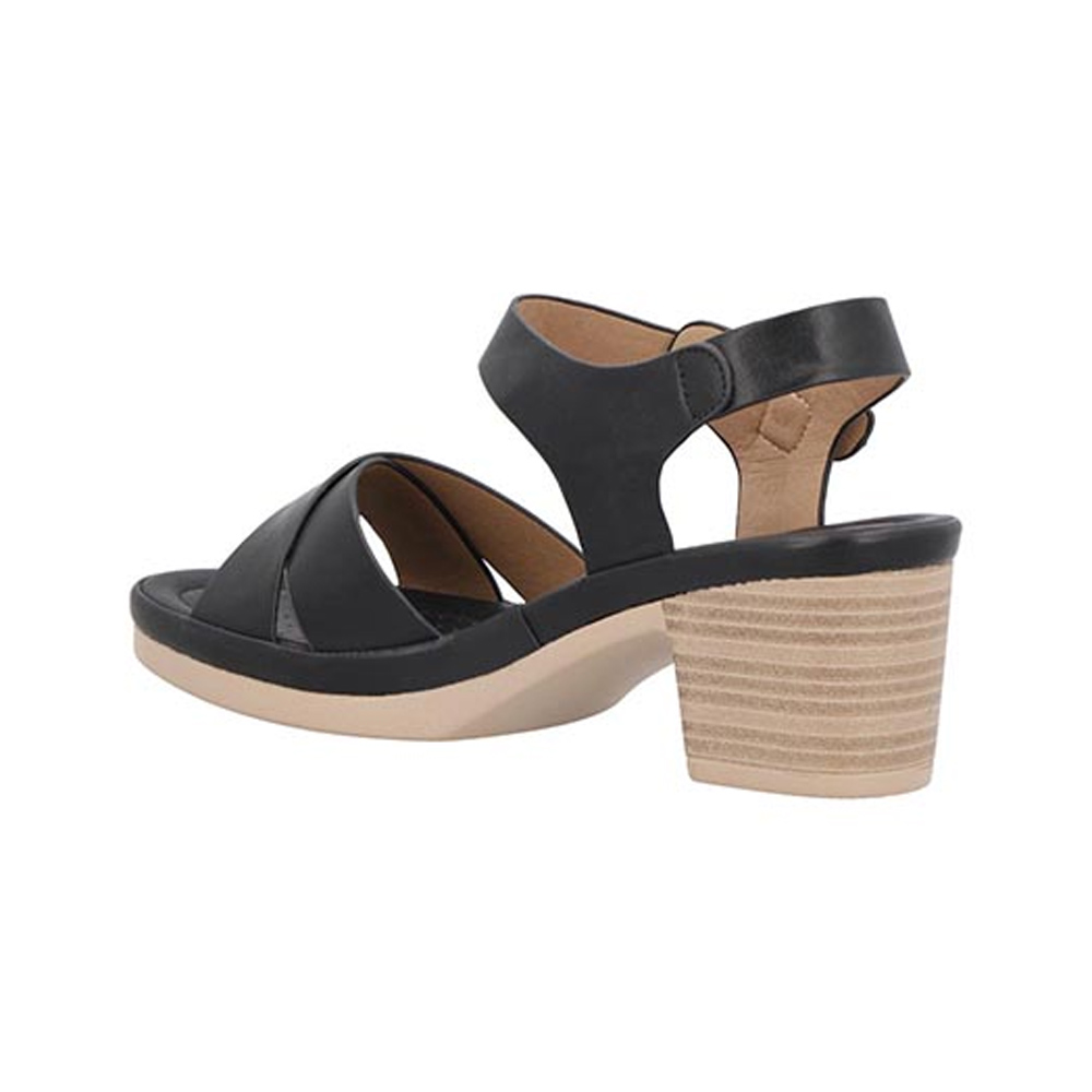 Foto 3 | Sandalia Mujer Vosse Vs355 Negro Zapato Tacón Ancho Bajo Casuales Talla 23 A 27 E