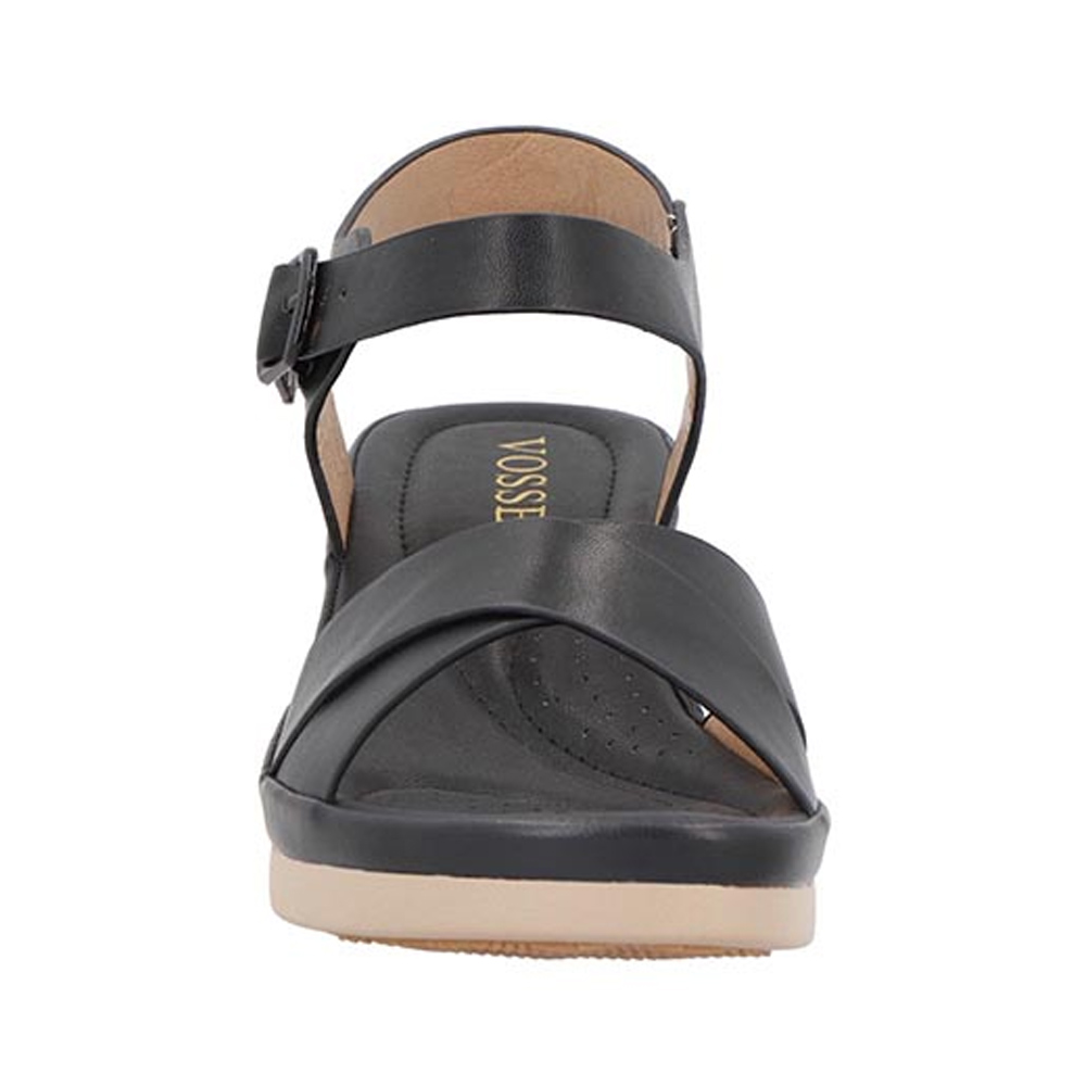 Foto 4 | Sandalia Mujer Vosse Vs355 Negro Zapato Tacón Ancho Bajo Casuales Talla 23 A 27 E