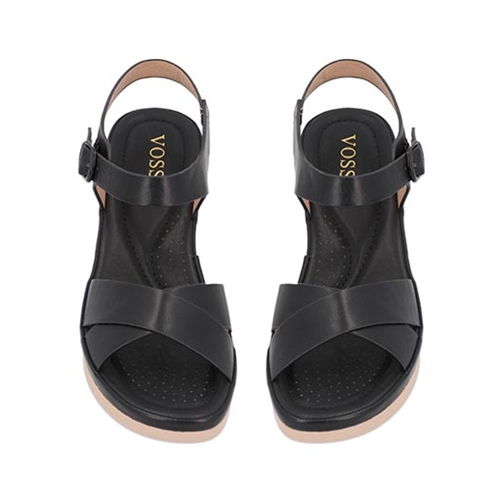 Foto 6 pulgar | Sandalia Mujer Vosse Vs355 Negro Zapato Tacón Ancho Bajo Casuales Talla 23 A 27 E