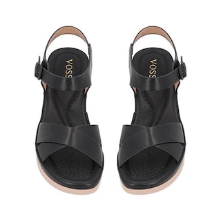 Foto 5 | Sandalia Mujer Vosse Vs355 Negro Zapato Tacón Ancho Bajo Casuales Talla 23 A 27 E