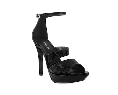 Foto 1 | Sandalia Color Negro Cruzada Material Sintético
