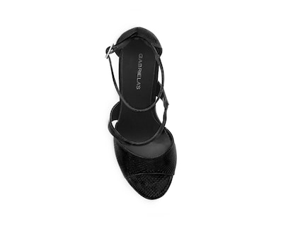 Foto 3 | Sandalia Color Negro Cruzada Material Sintético