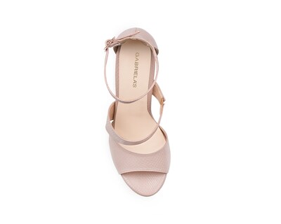 Foto 3 | Sandalia Color Beige Tira Material Sintético