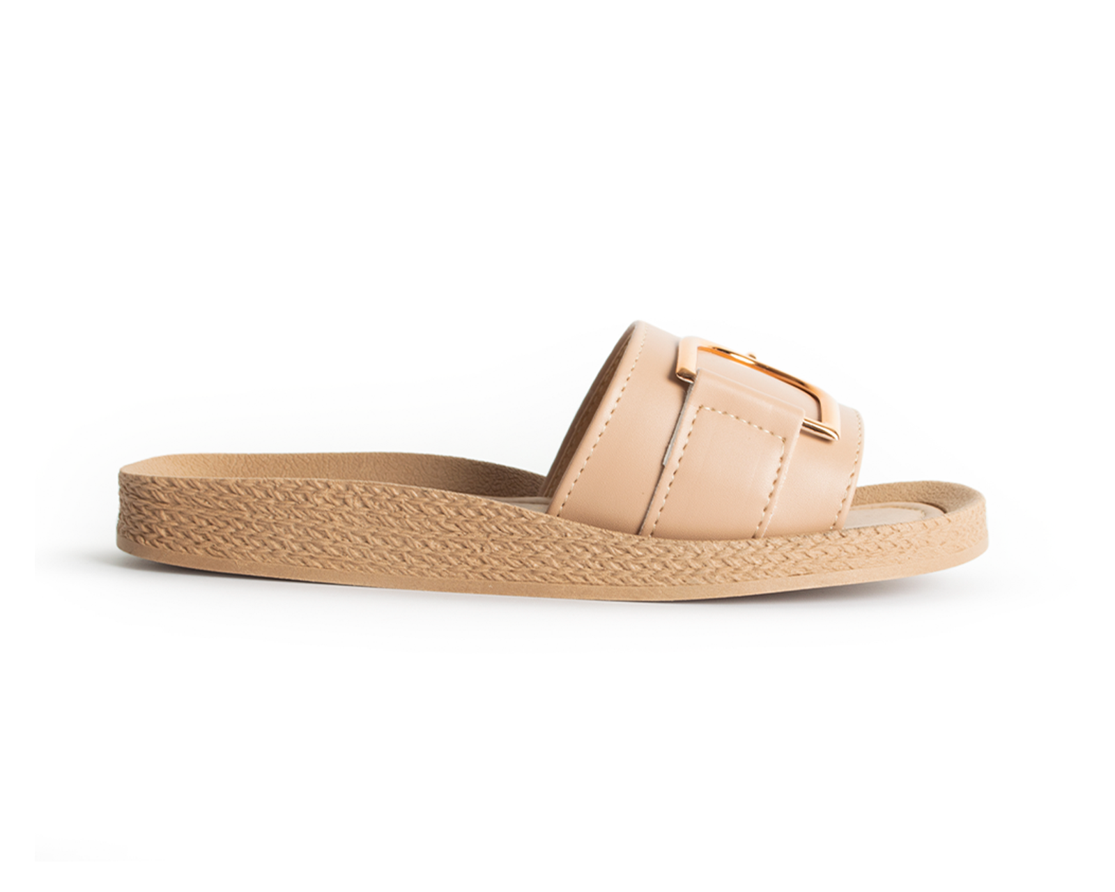 Foto 3 pulgar | Sandalia Color Beige Adorno Material Sintético