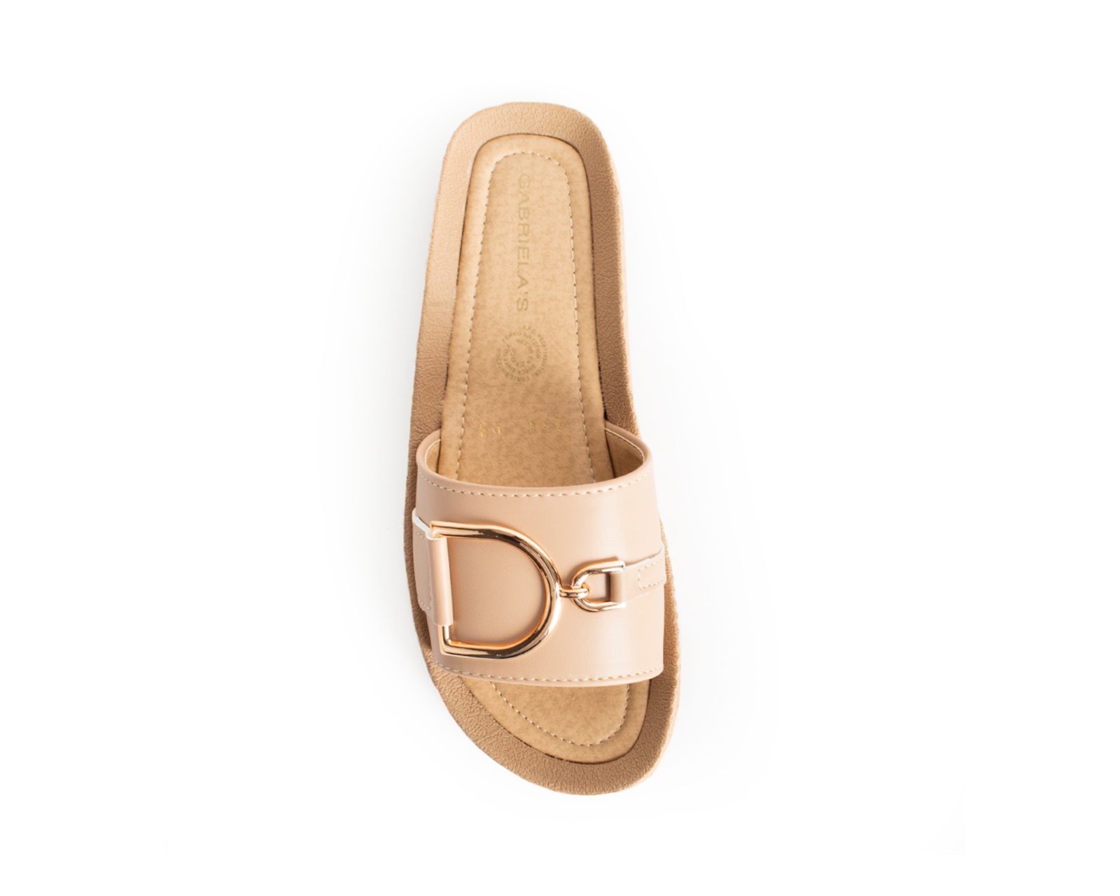 Foto 4 pulgar | Sandalia Color Beige Adorno Material Sintético