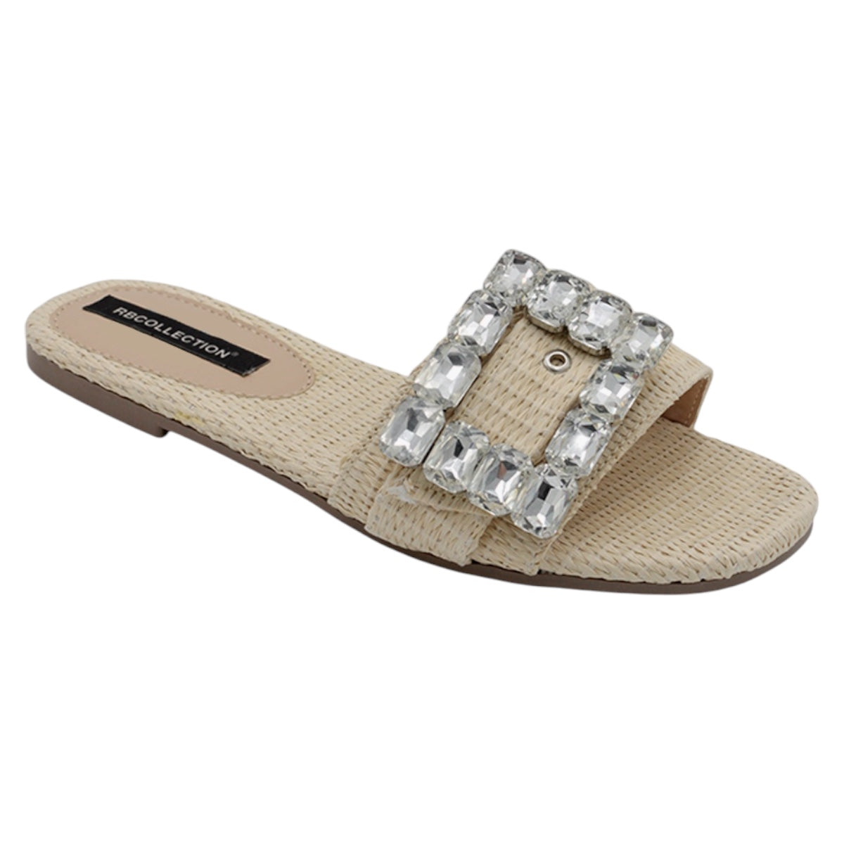 Foto 2 pulgar | Sandalias De Piso Exterior Textil Color Beige  Para Mujer De Rbcollection