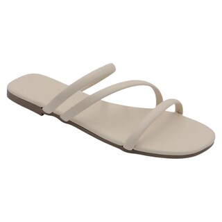 Foto 1 | Sandalias De Piso Exterior Piel Vegana Color Beige Para Mujer De Rbbasics