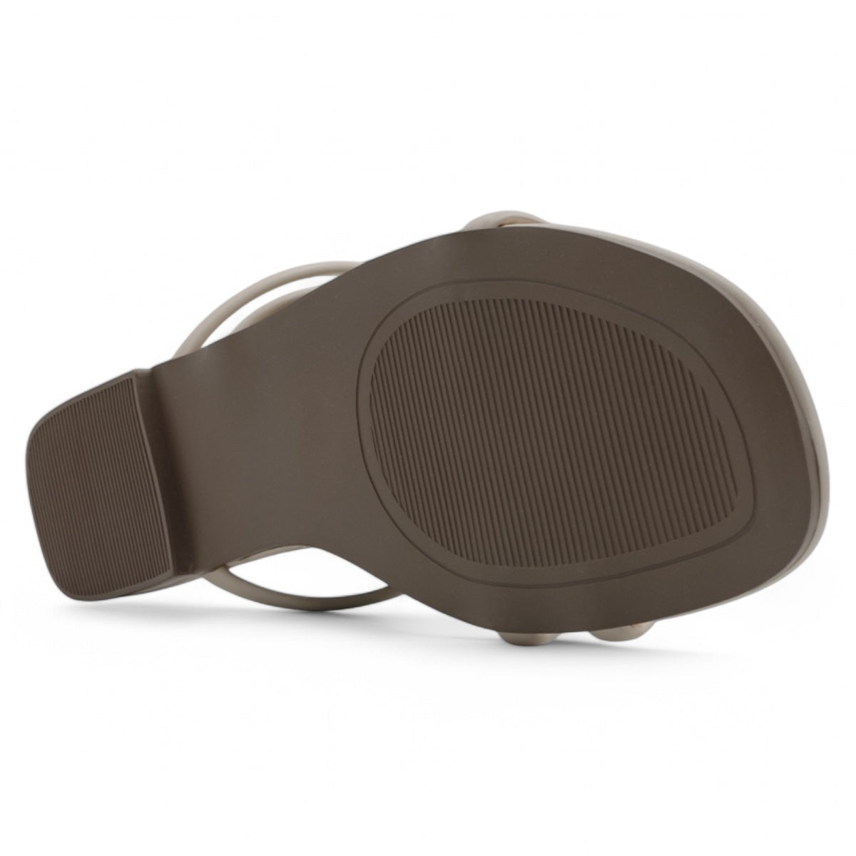 Foto 5 pulgar | Sandalias De Piso Exterior Piel Vegana Color Beige  Para Mujer De Rbbasics