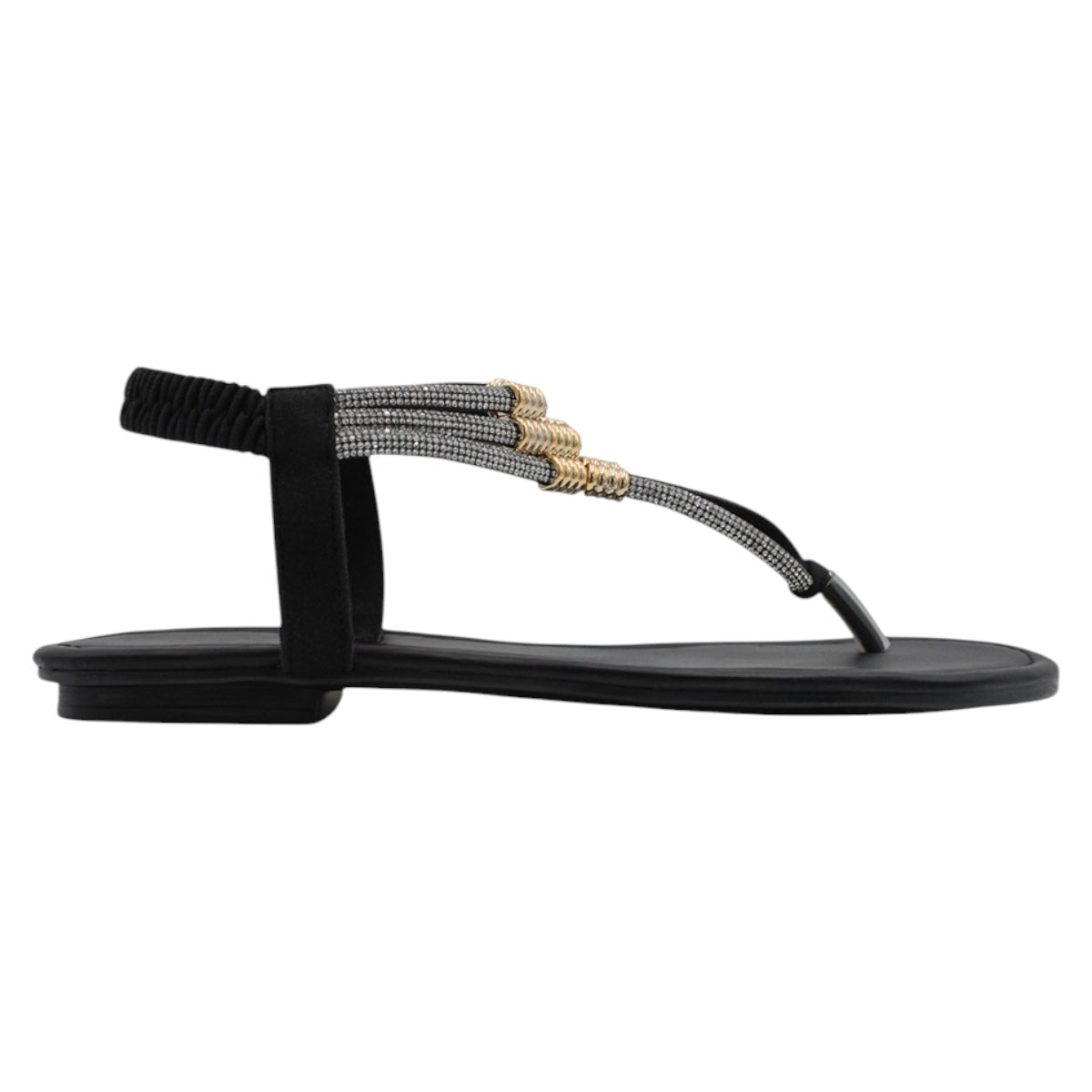 Foto 3 pulgar | Sandalias De Piso Exterior Piel Vegana Color Negro Para Mujer De Rbbasics