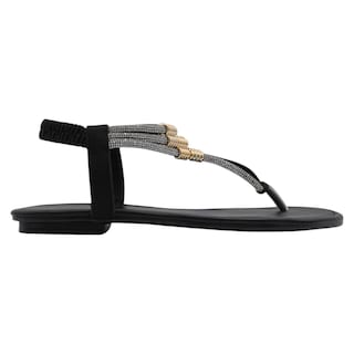 Foto 2 | Sandalias De Piso Exterior Piel Vegana Color Negro Para Mujer De Rbbasics