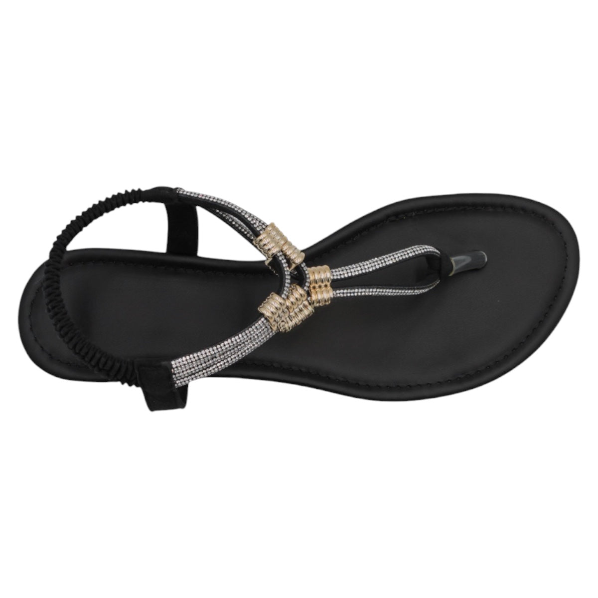 Foto 4 pulgar | Sandalias De Piso Exterior Piel Vegana Color Negro Para Mujer De Rbbasics