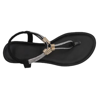 Foto 3 | Sandalias De Piso Exterior Piel Vegana Color Negro Para Mujer De Rbbasics
