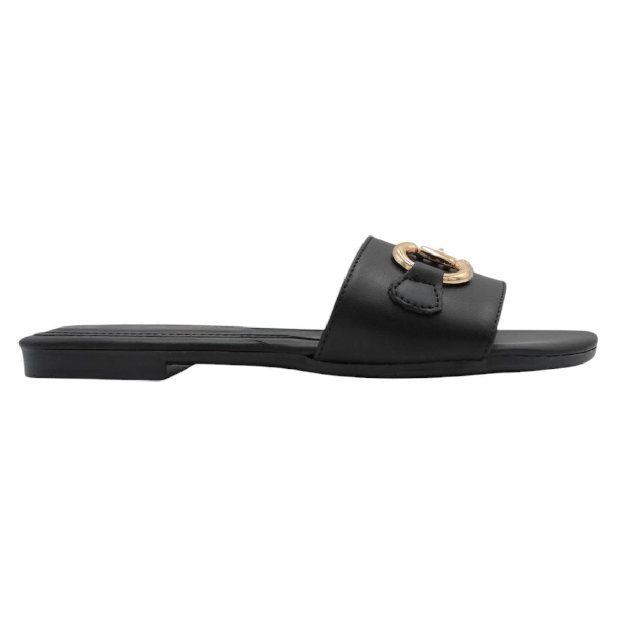 Foto 3 pulgar | Sandalias De Piso Exterior Piel Vegana Color Negro Para Mujer De Rbbasics