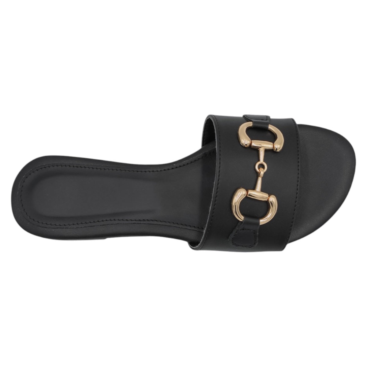 Foto 4 pulgar | Sandalias De Piso Exterior Piel Vegana Color Negro Para Mujer De Rbbasics