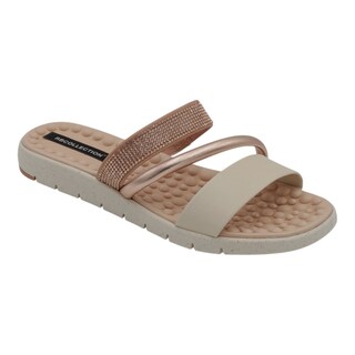 Foto 1 | Sandalias De Piso Exterior Piel Vegana Color Beige Para Mujer De Rbcollection