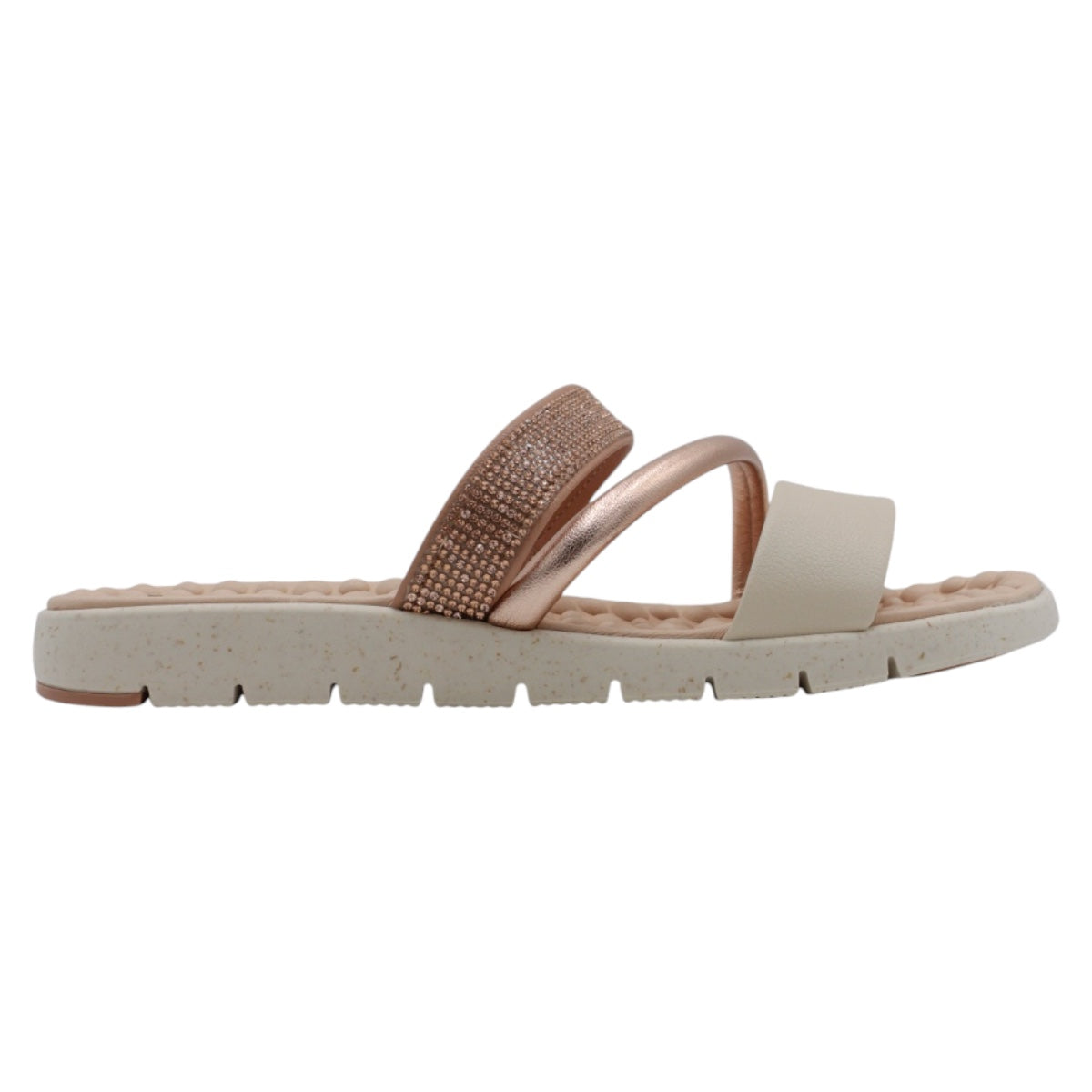 Foto 3 pulgar | Sandalias De Piso Exterior Piel Vegana Color Beige  Para Mujer De Rbcollection